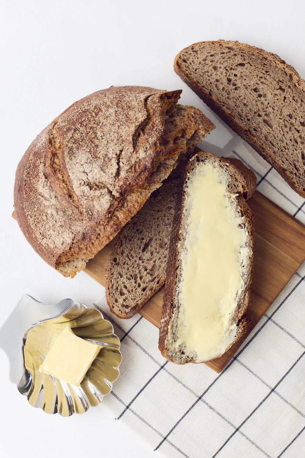 Sourdough bread with butter
